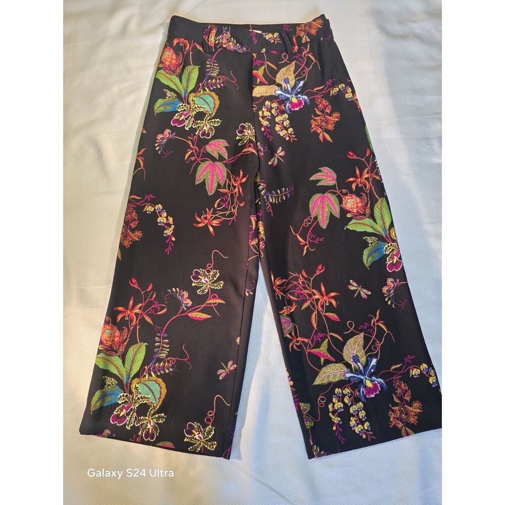 H&M Women’s Floral Wide Leg Pants – Size 10 / EU 40